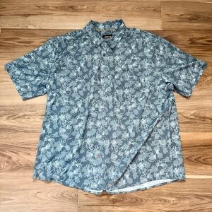 Orvis 2XL Short Sleeve Floral Button-up Hawaiian Shirt Active Fit